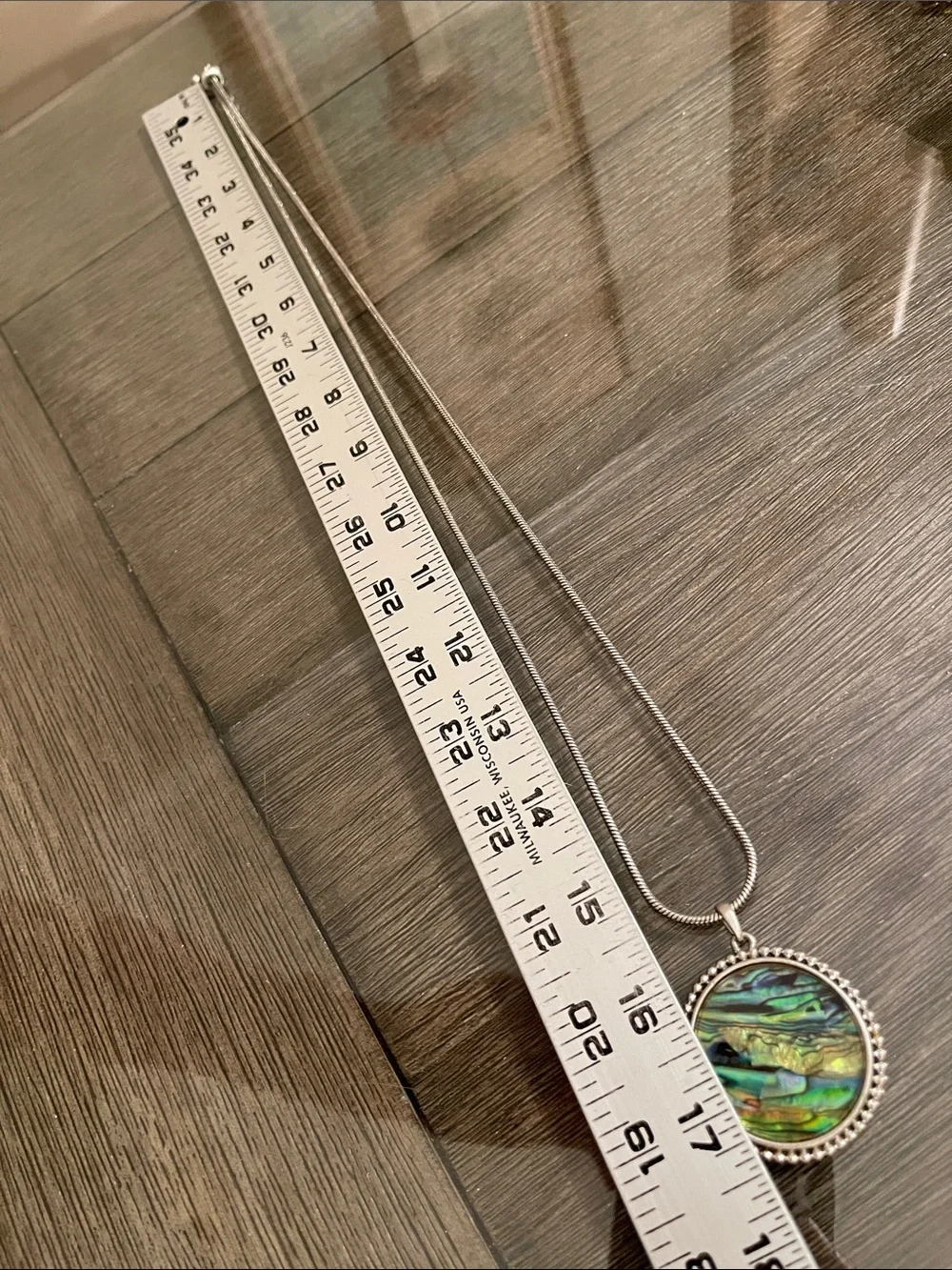 Lucky Brand Abalone Pendant Necklace Featuring an Iridescent Abalone Pendant
